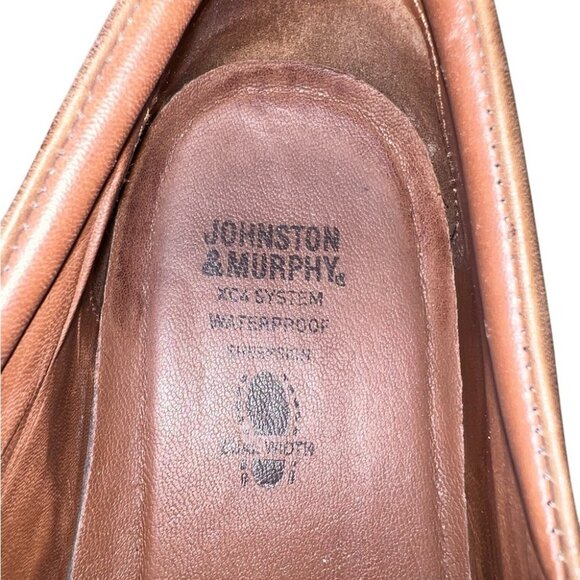 Johnston & Murphy Mens Tan Waterproof Leather Loafers Size 8.5M Slip-On Dress Sh - Picture 5 of 5